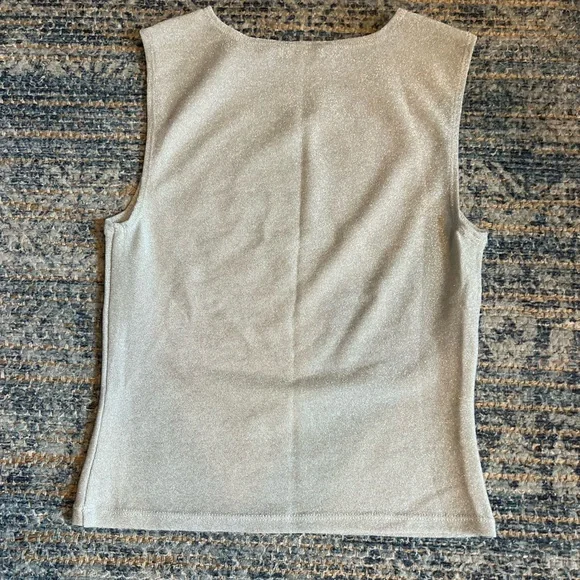 Reformation Andres Knit Two Piece Set in Silver Sparkle - Size XS NWOT - Picture 11 of 11